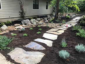 Flagstone Patio Installation, Alba