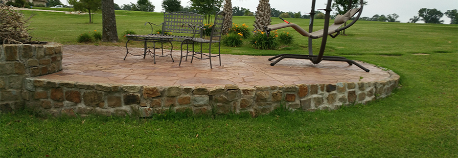 Landscape design, garden mulching