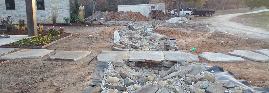 Holly Lake board walk landscaping